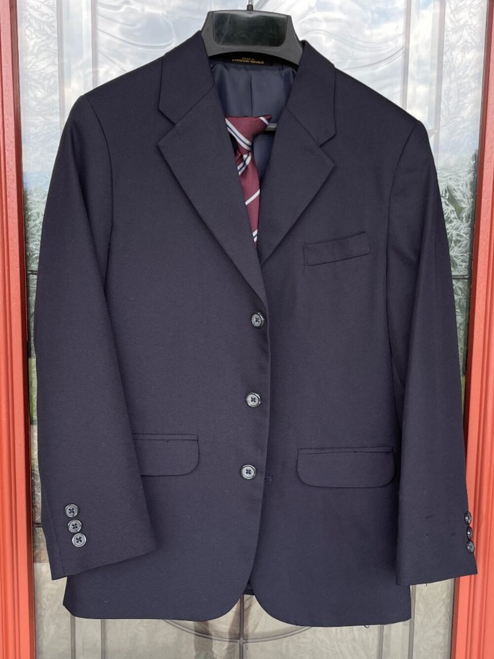 Boy's VAN HEUSEN 12 Reg Navy Blazer Clip-on Tie